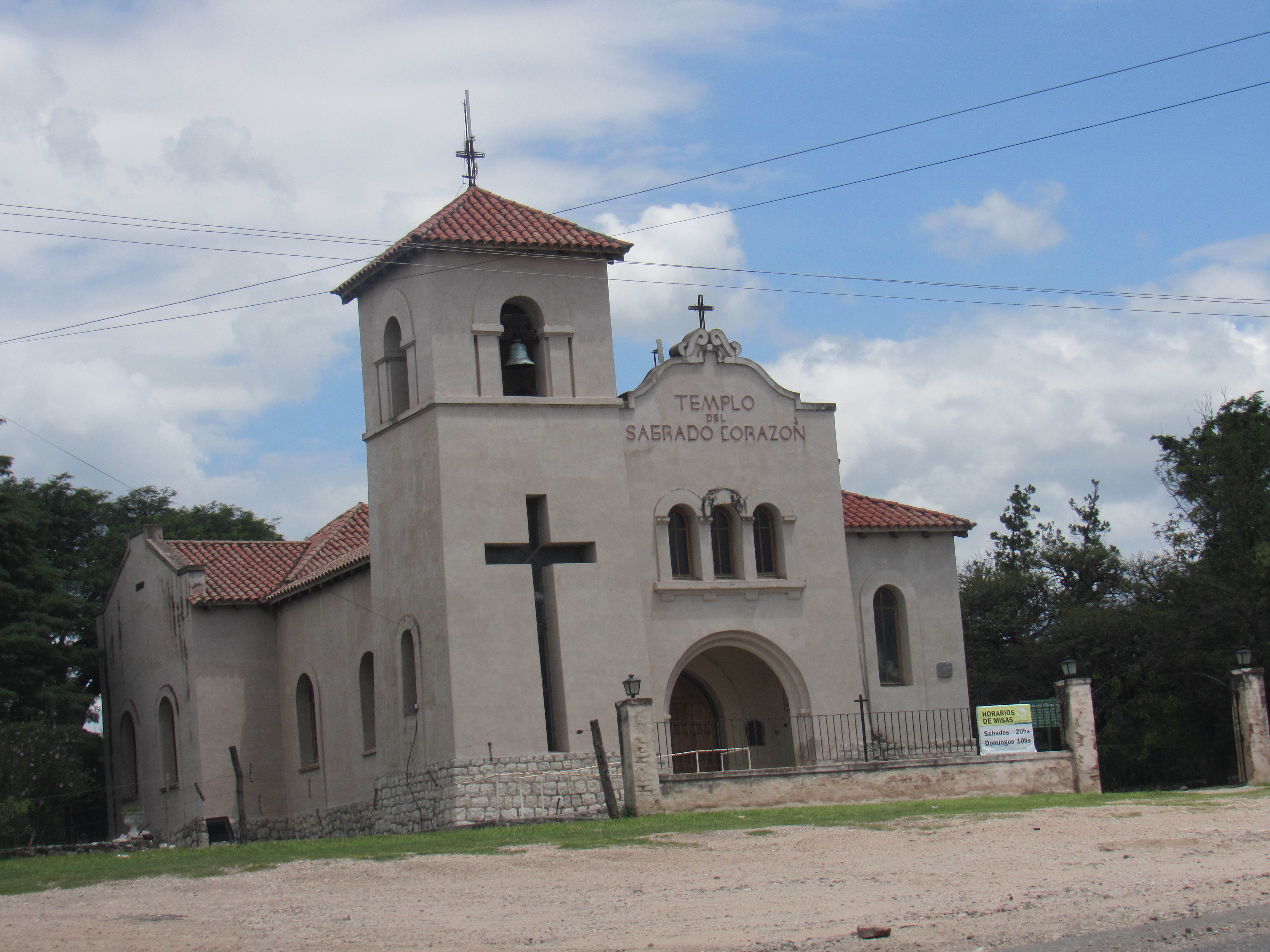 Templo del Sagrado Corazón, en Anisacate